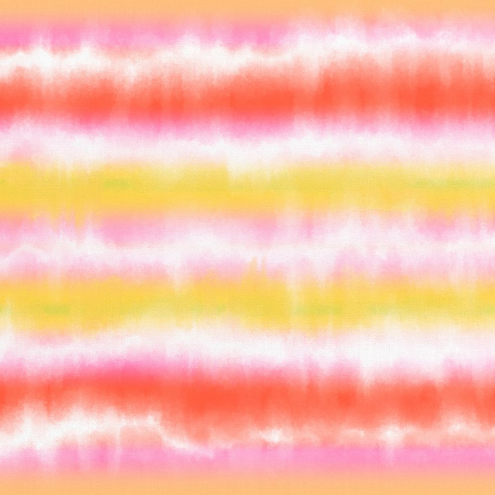 Tie dye background with red and yellow stripe pattern