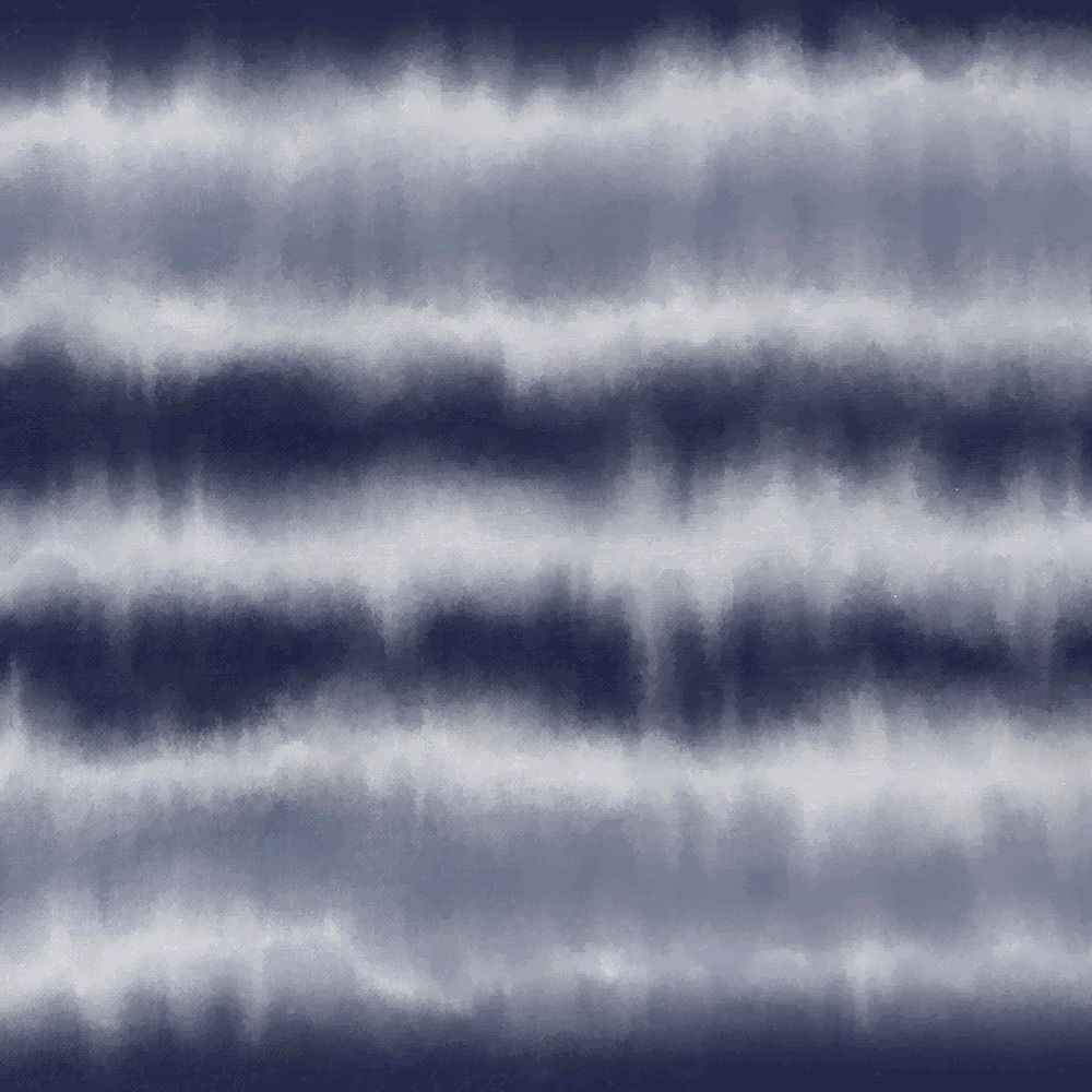 Shibori pattern background vector with indigo blue stripes
