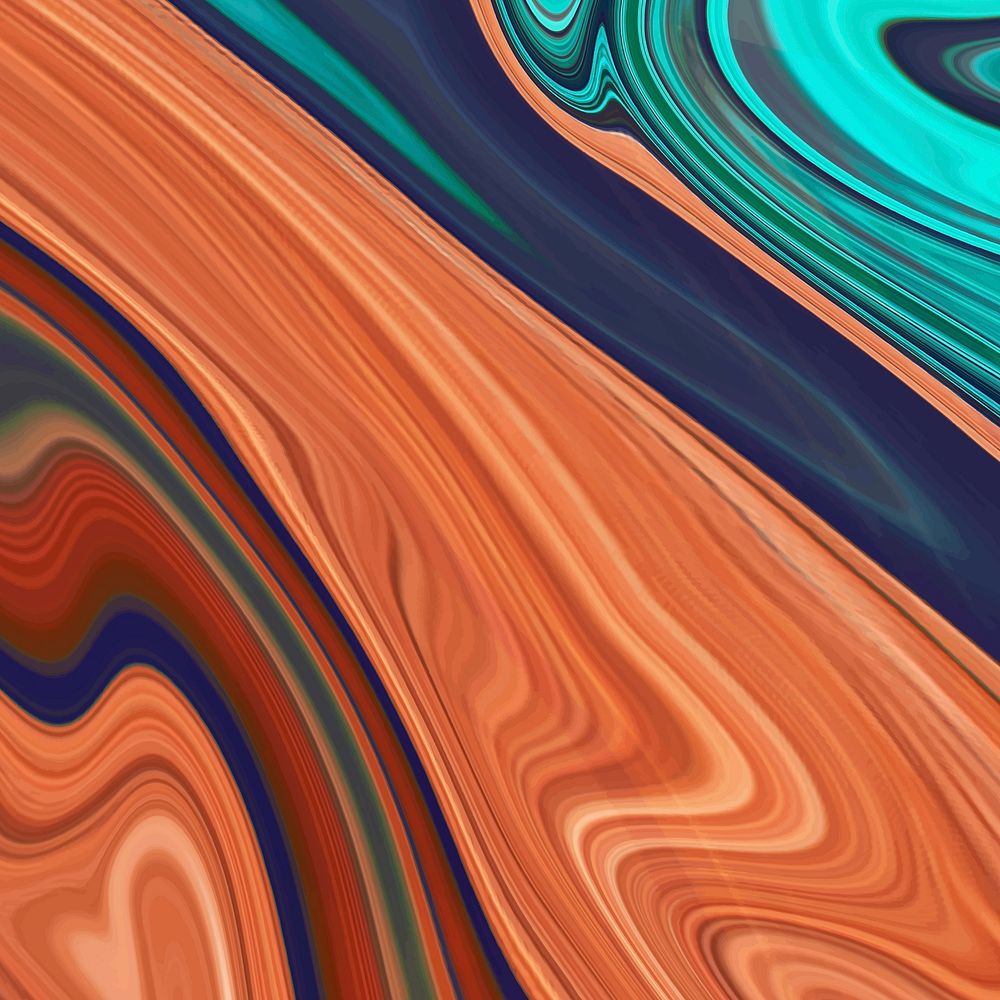 Orange fluid art background vector