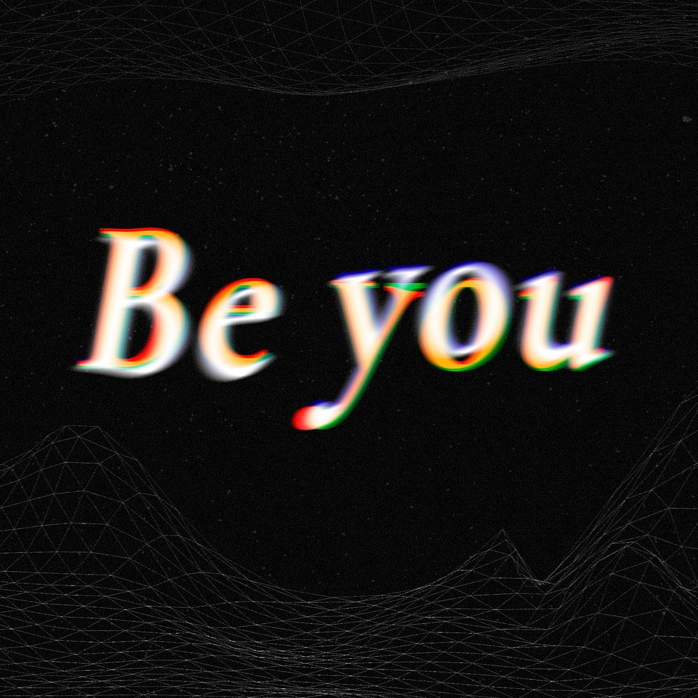 Be you typography in offset font