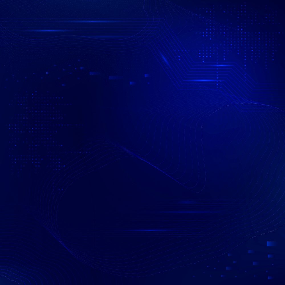 Blue futuristic waves background with computer code technology