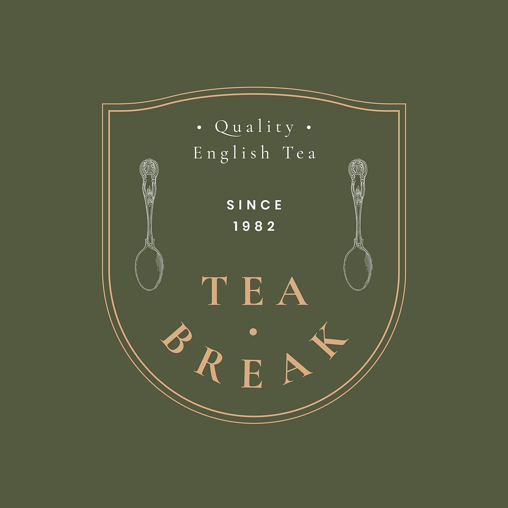 Vintage cafe badge illustration, remixed from public domain artworks