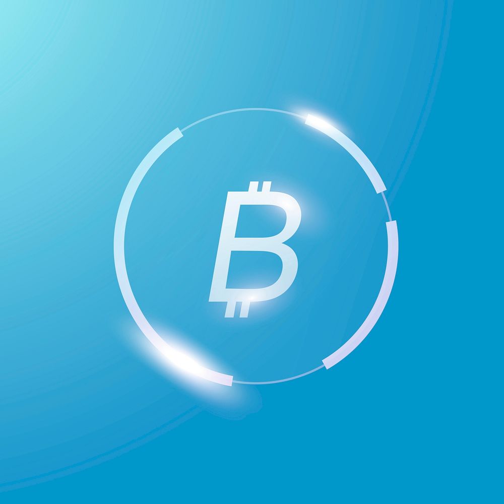 Bitcoin icon vector money currency symbol