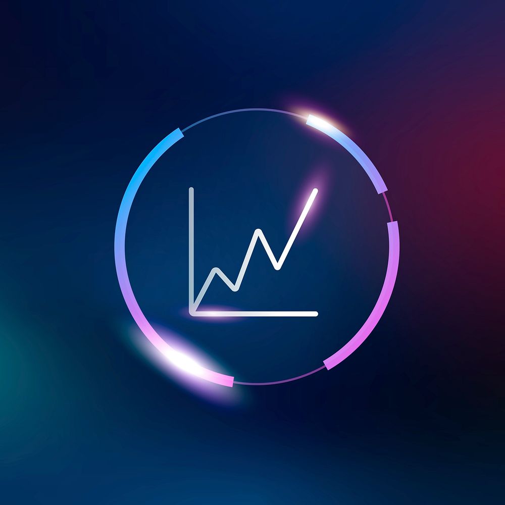 Growing graph icon business analytics chart symbol