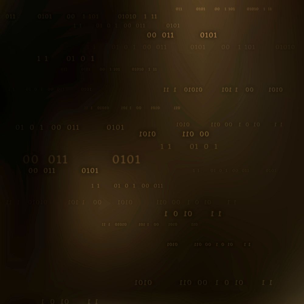 Binary code pattern vector on dark background