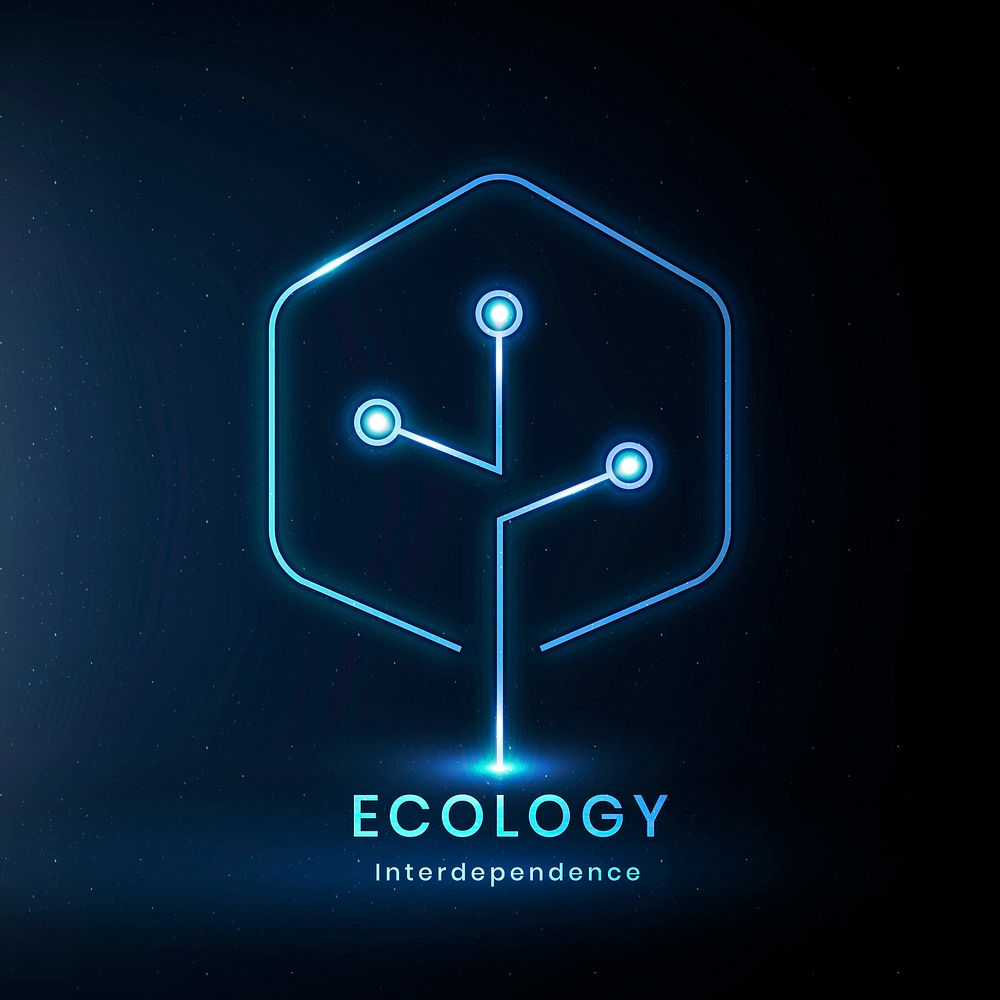 Environmental logo vector with ecology text