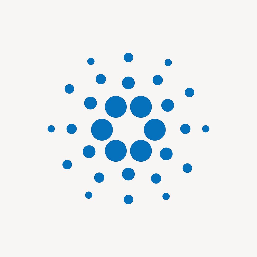Cardano blockchain cryptocurrency icon open-source finance concept