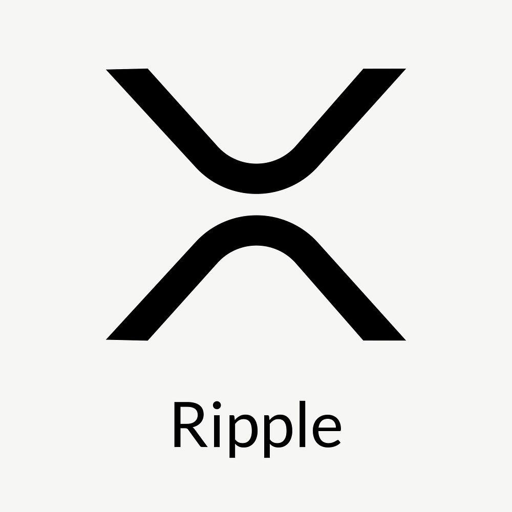 Ripple blockchain cryptocurrency logo vector open-source finance concept