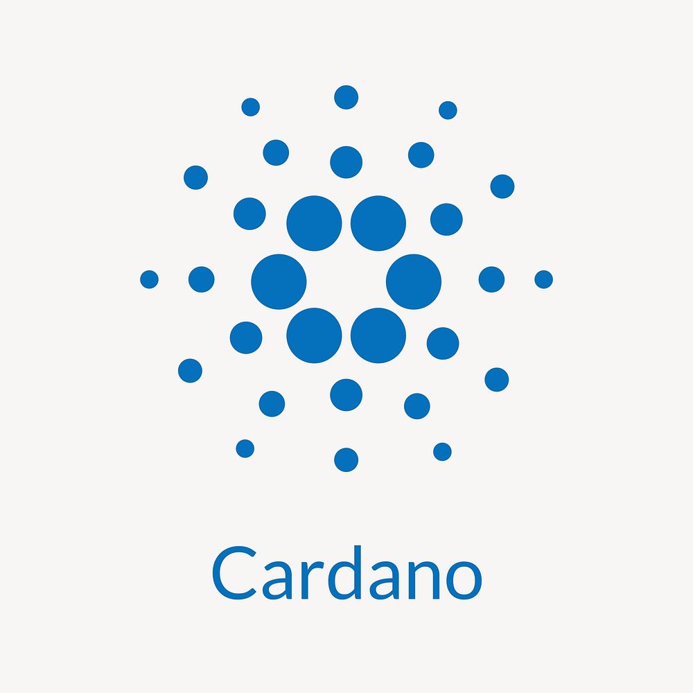 Cardano blockchain cryptocurrency logo open-source finance concept