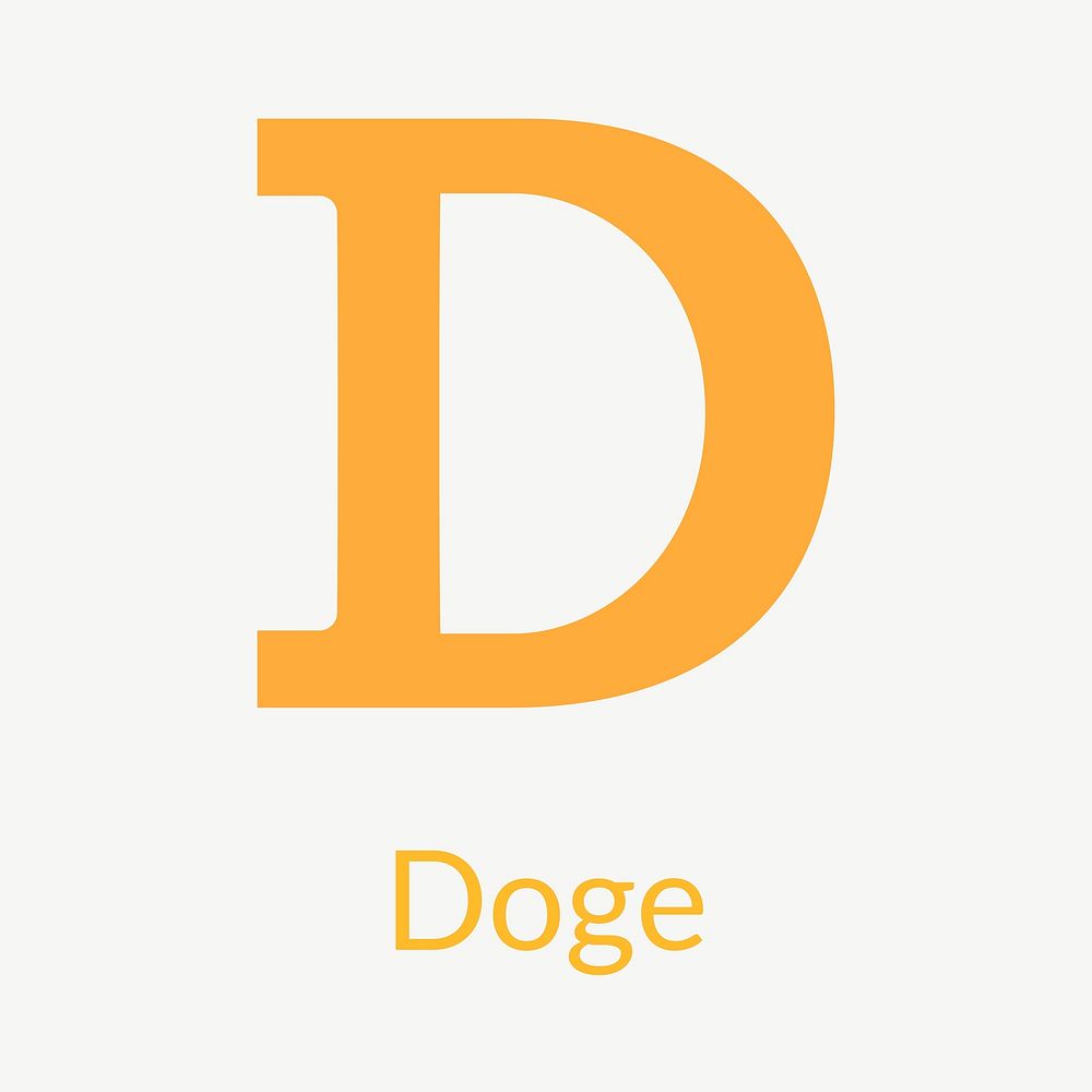 Dogecoin blockchain cryptocurrency logo vector open-source finance concept