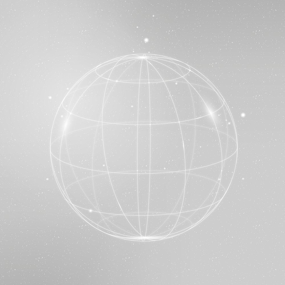 Global network technology icon in white on gradient background