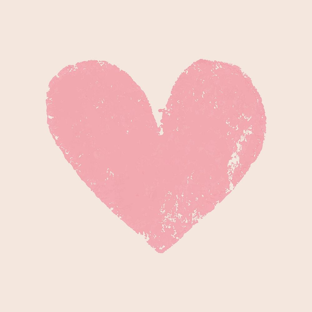 Pink heart stamp handmade artwork