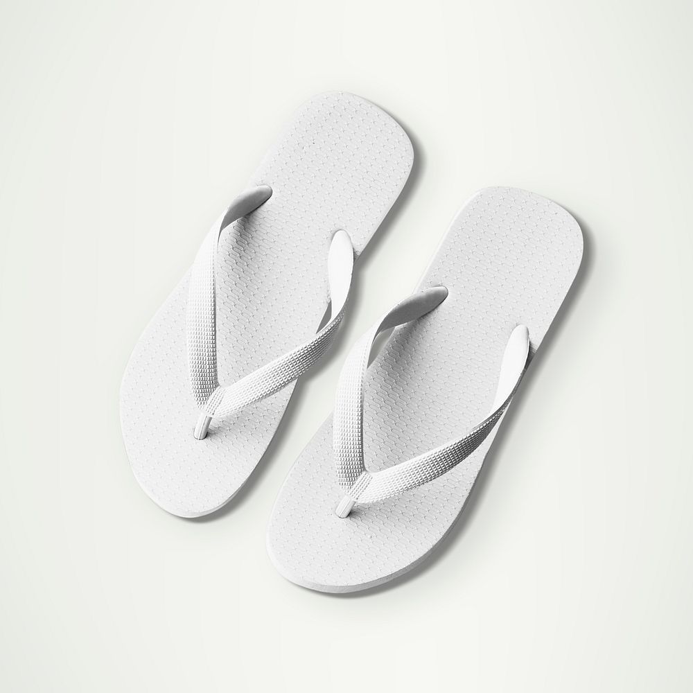 Minimal sandals on white background