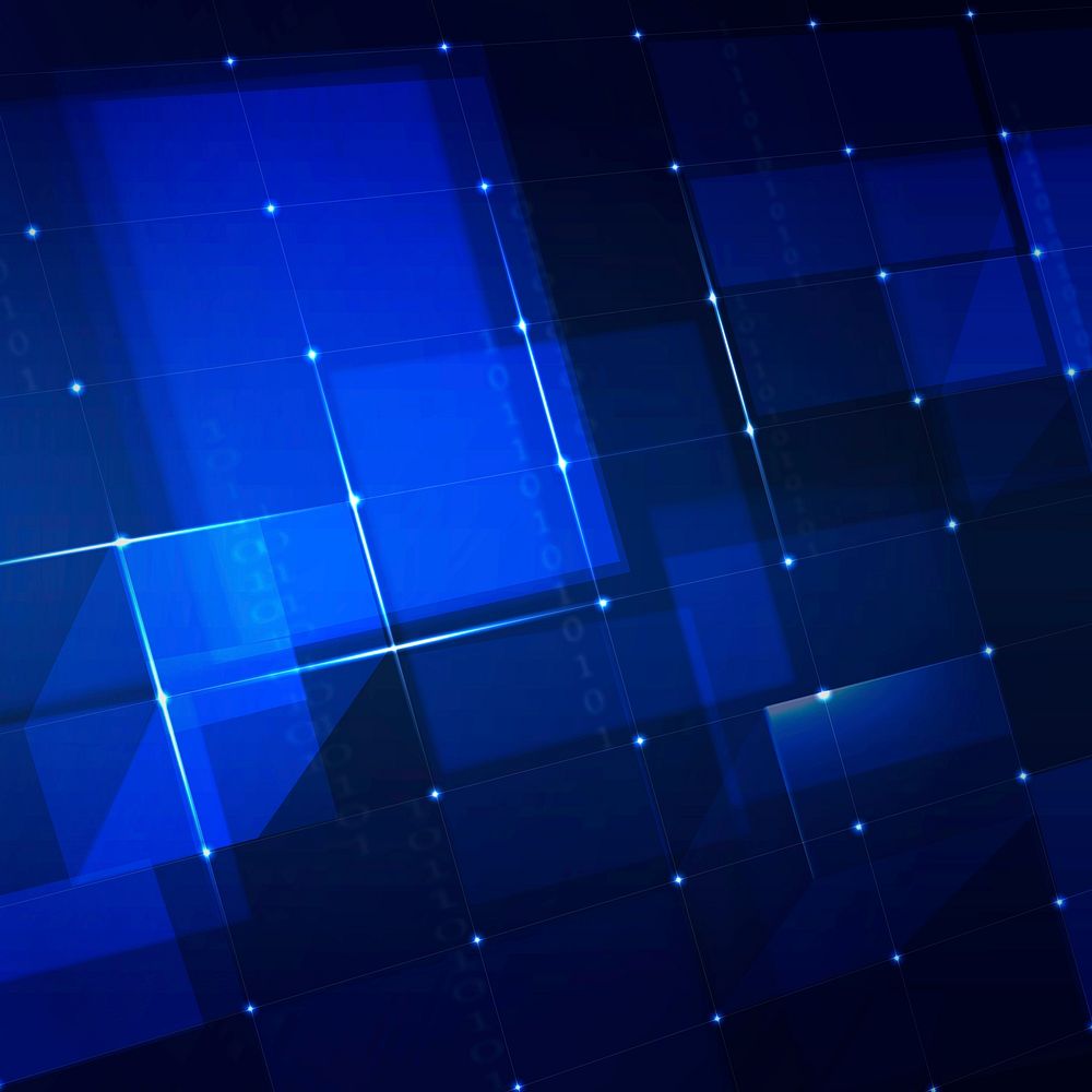 Futuristic networking technology background vector in blue tone