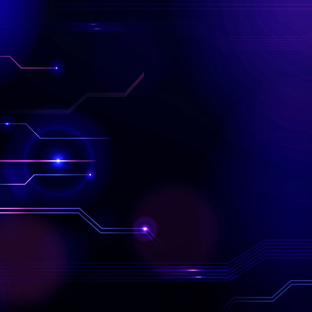 Futuristic networking technology background vector in purple tone