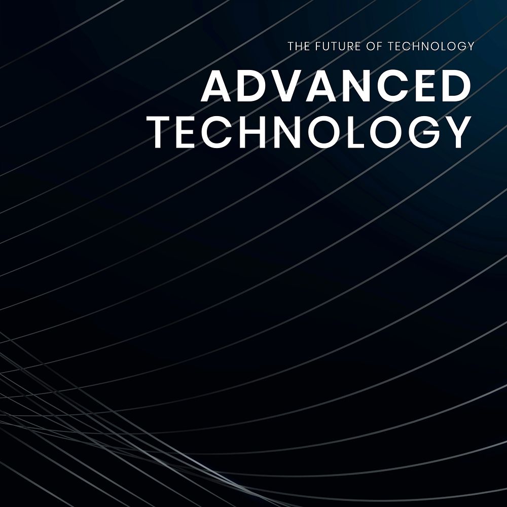 Advanced technology banner template vector with digital background