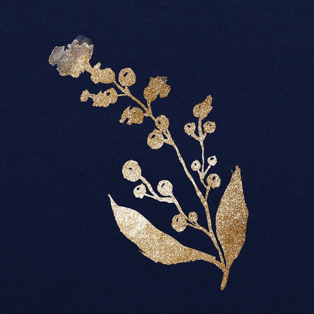 Gold winter redberry plant shiny graphic