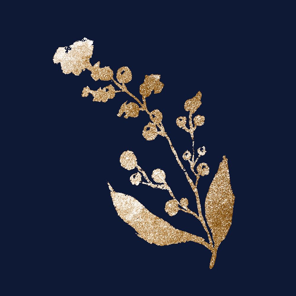 Gold winter redberry plant vector shiny graphic