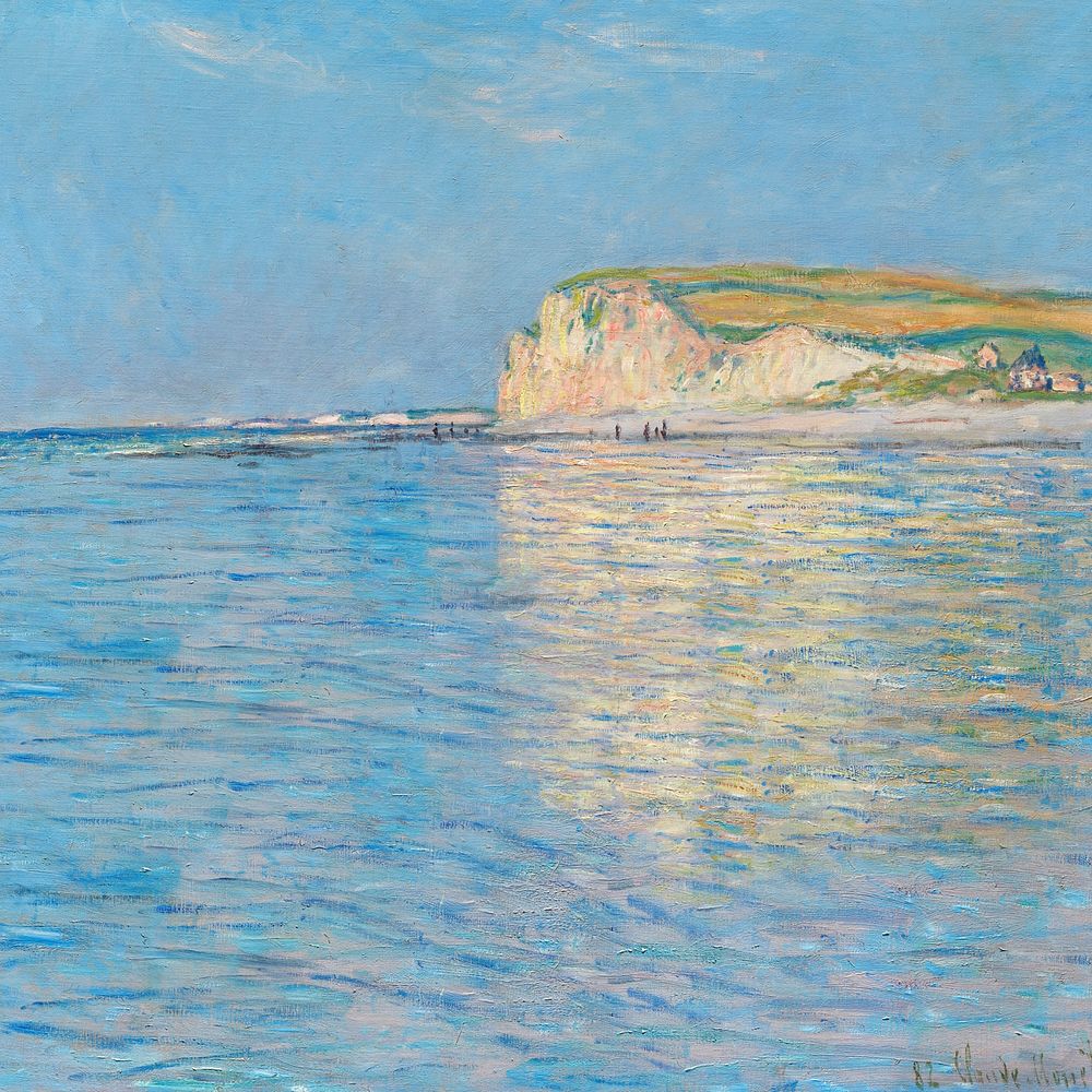 Lake landscape, Monet's artwork background