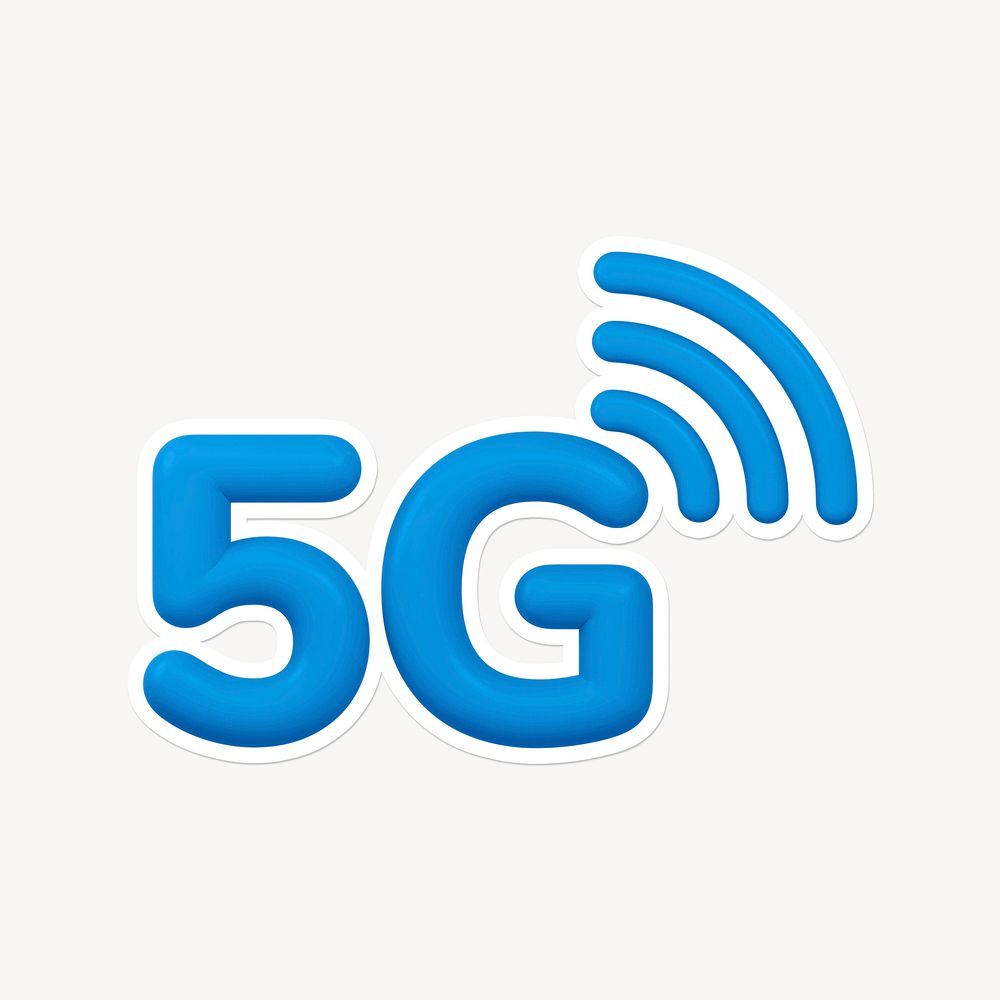 5G network, 3D white border design