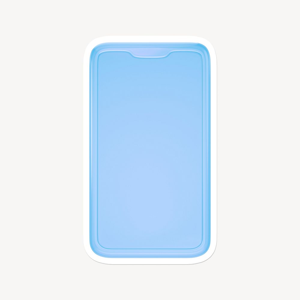 Smartphone, 3D white border design
