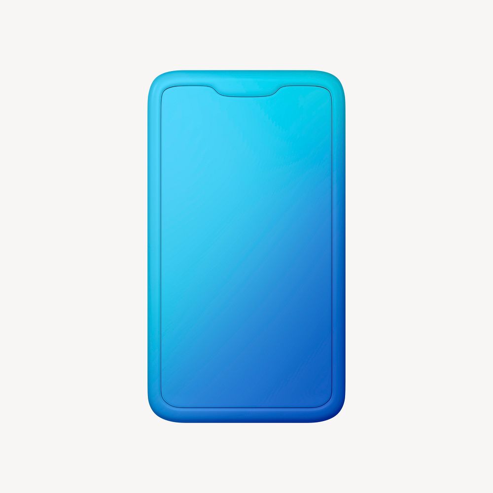Smartphone icon, 3D gradient design psd