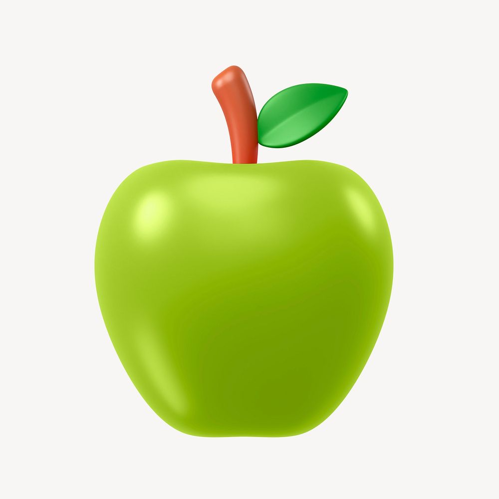 Apple icon, 3D rendering illustration psd