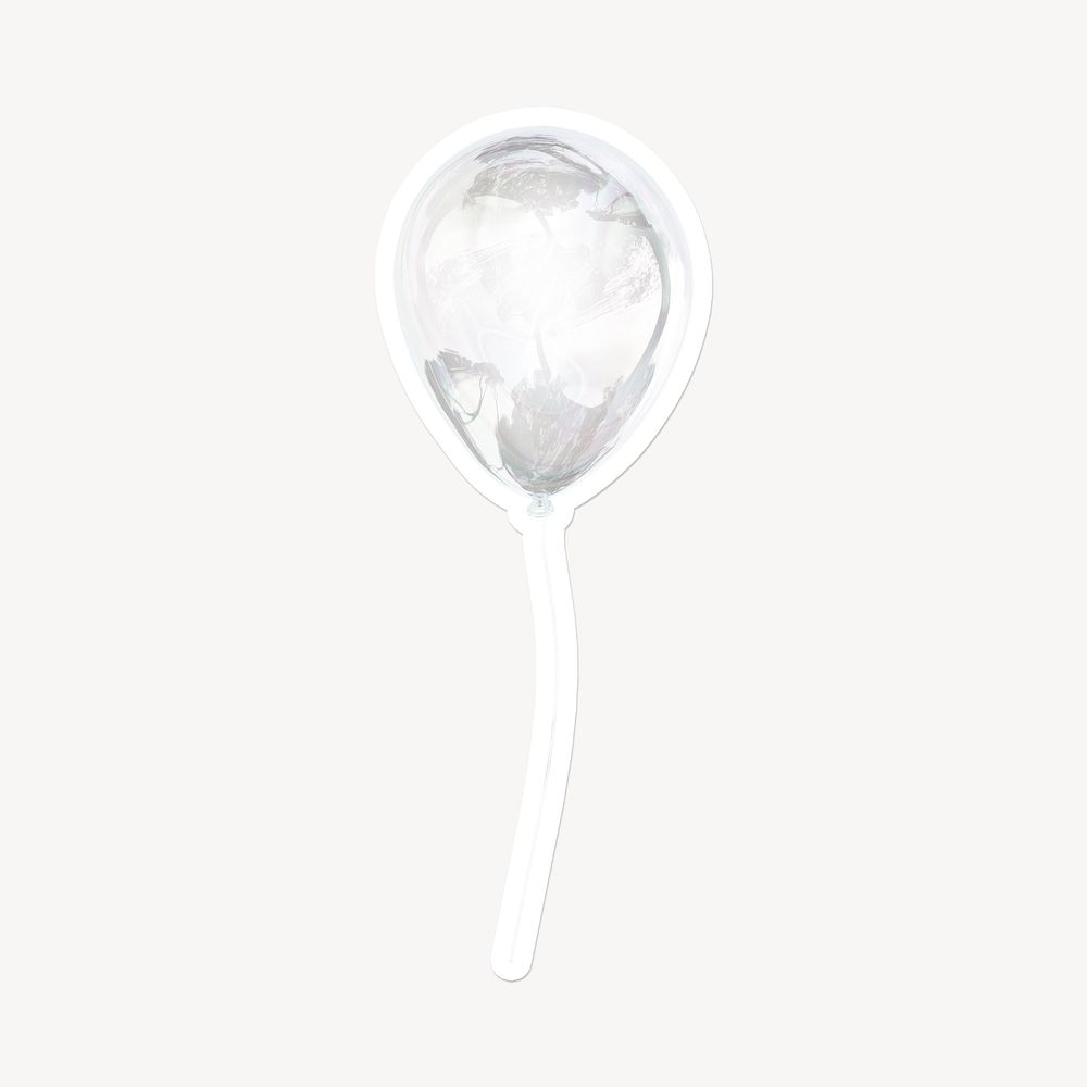 Balloon, 3D glass, white border design
