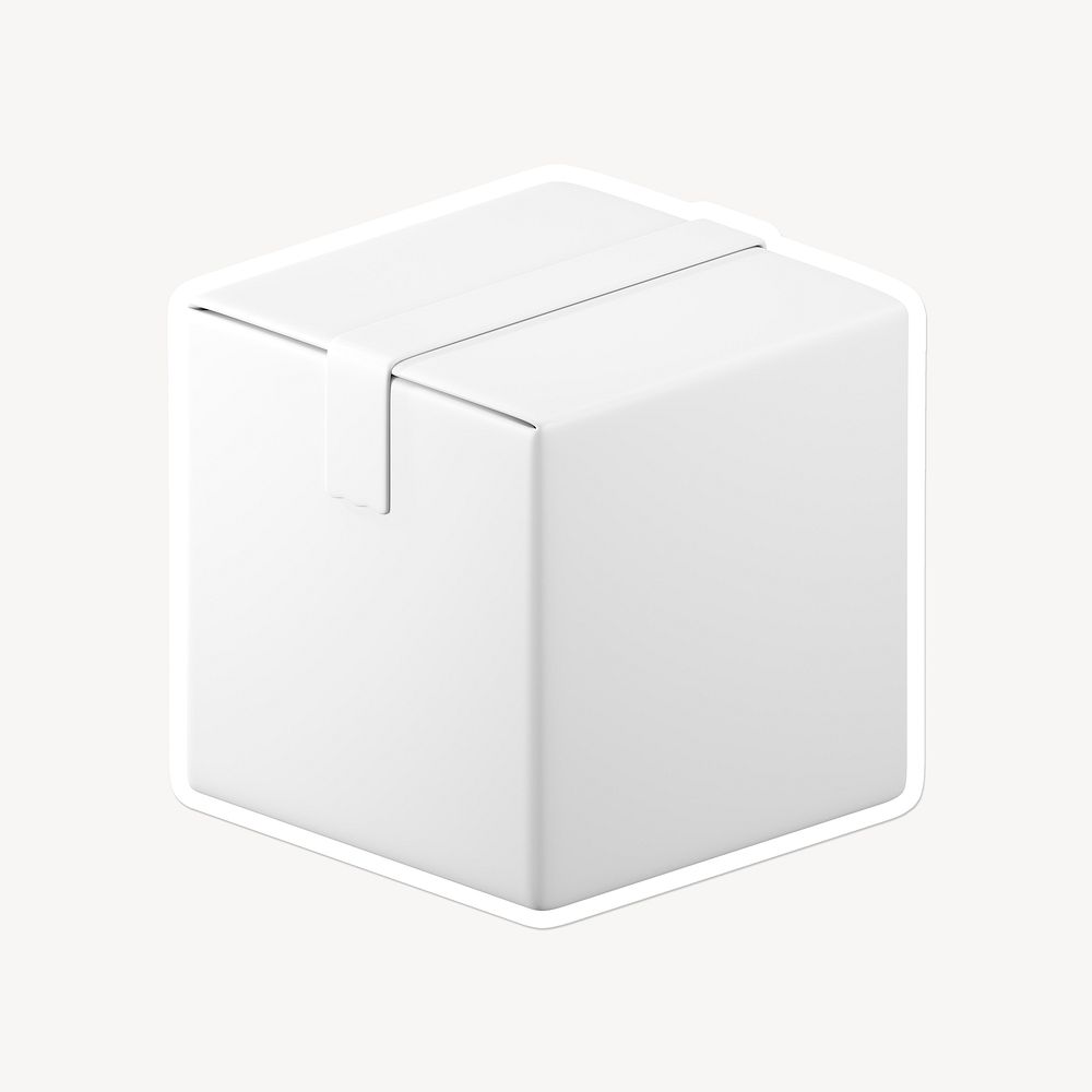 Seal box, white 3D graphic Free Photo rawpixel