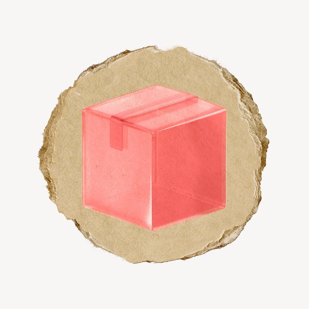 Seal box, 3D ripped paper Free Photo rawpixel