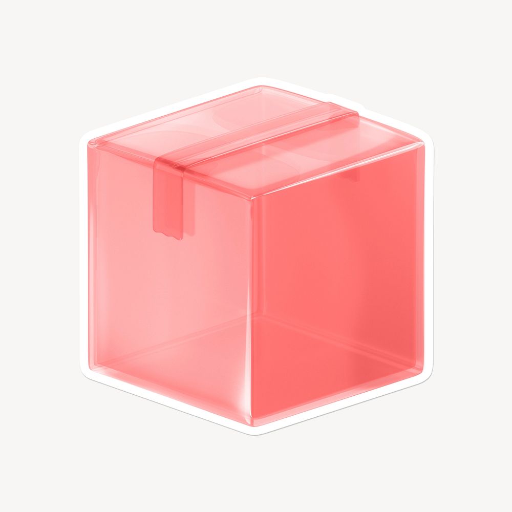 Seal box, 3D white border Free Photo rawpixel