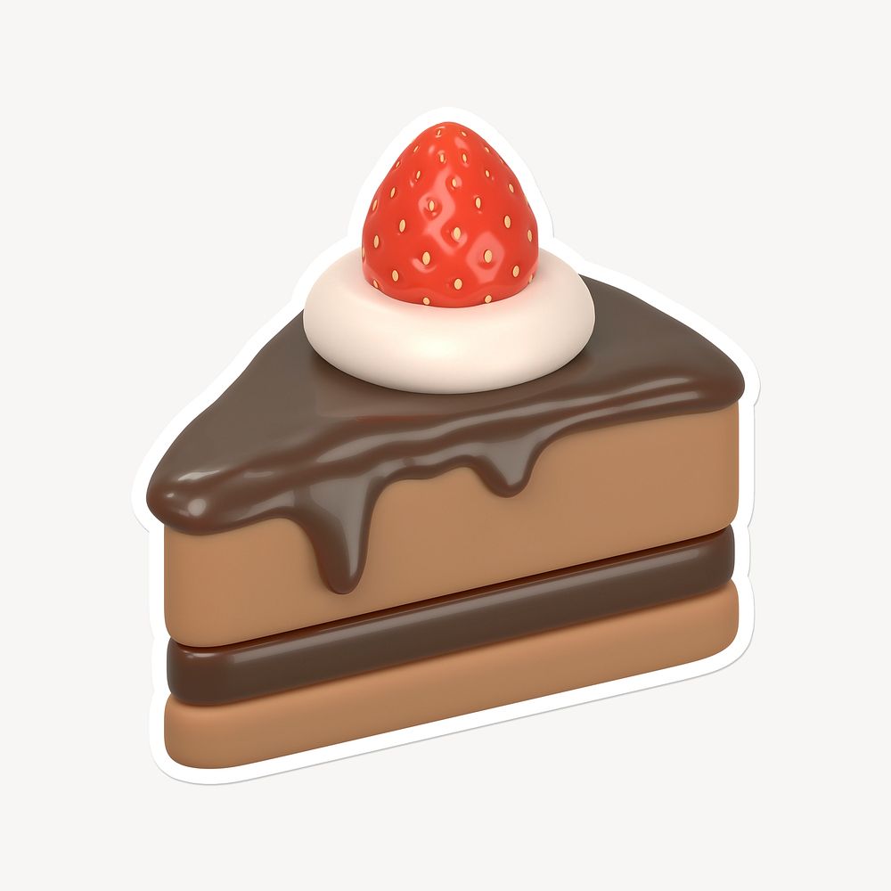 Chocolate cake, 3D white border design
