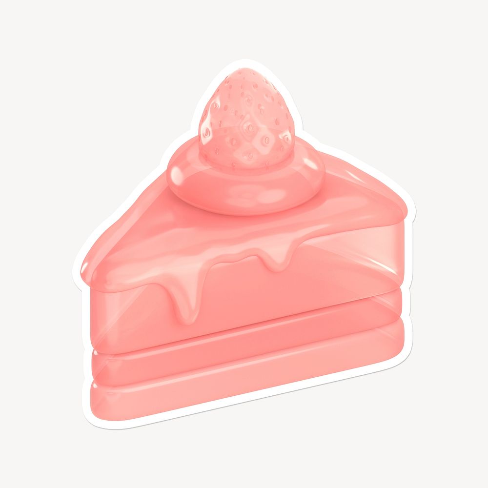 Pink cake, 3D white border design