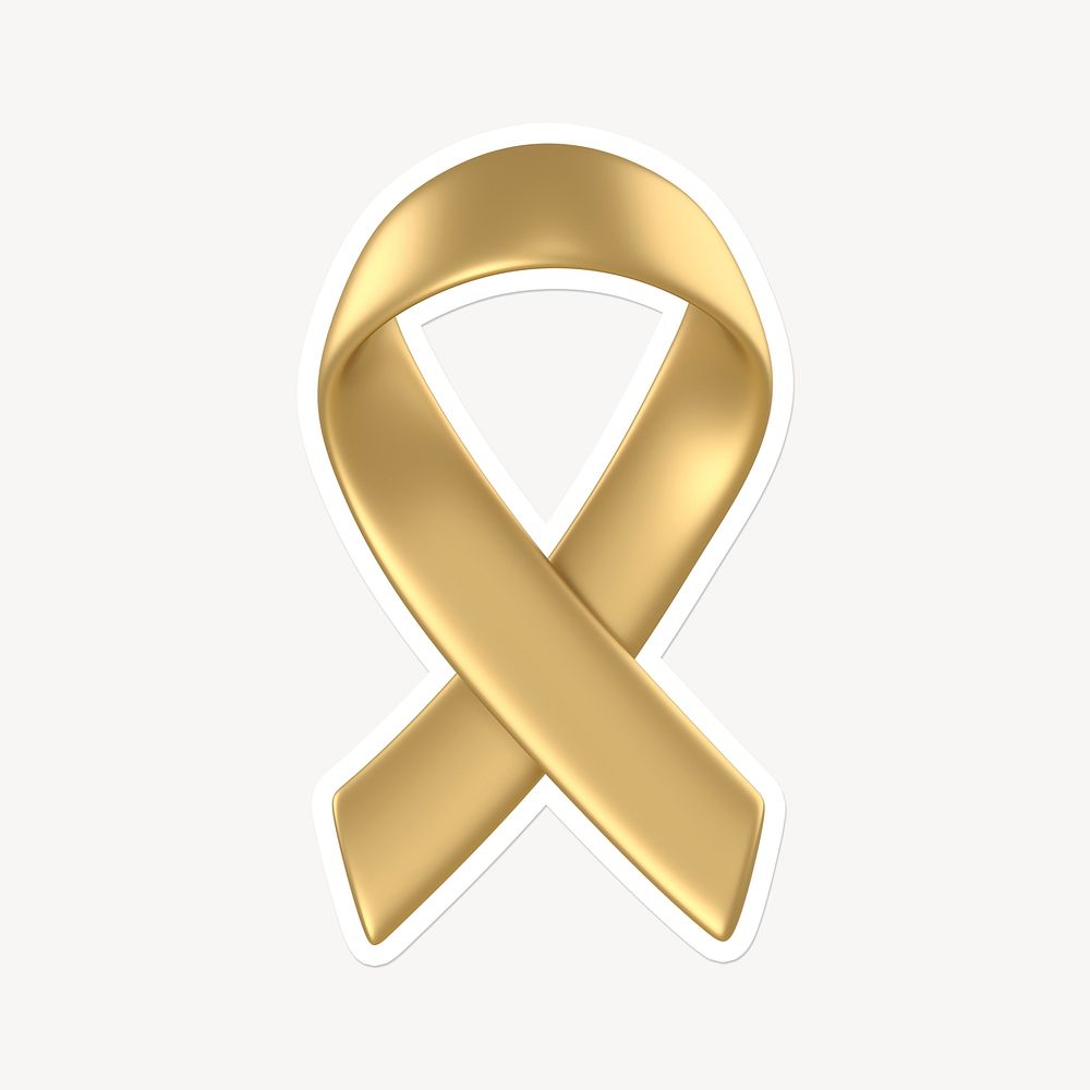 Awareness ribbon, 3D white border design