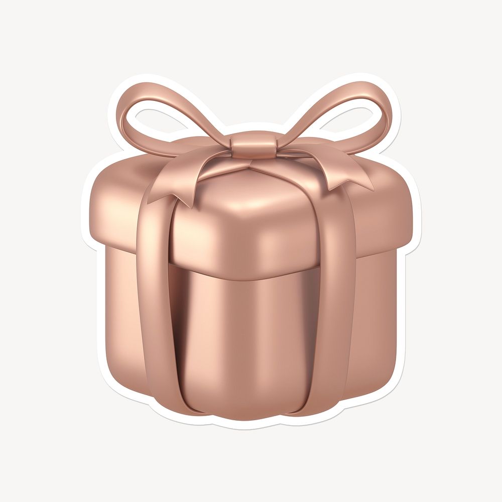 Gift box, 3D white border design