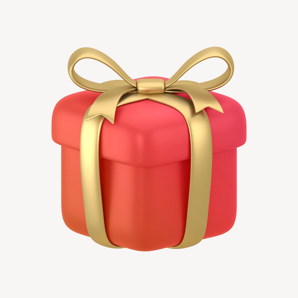 Gift, reward icon, 3D gradient design