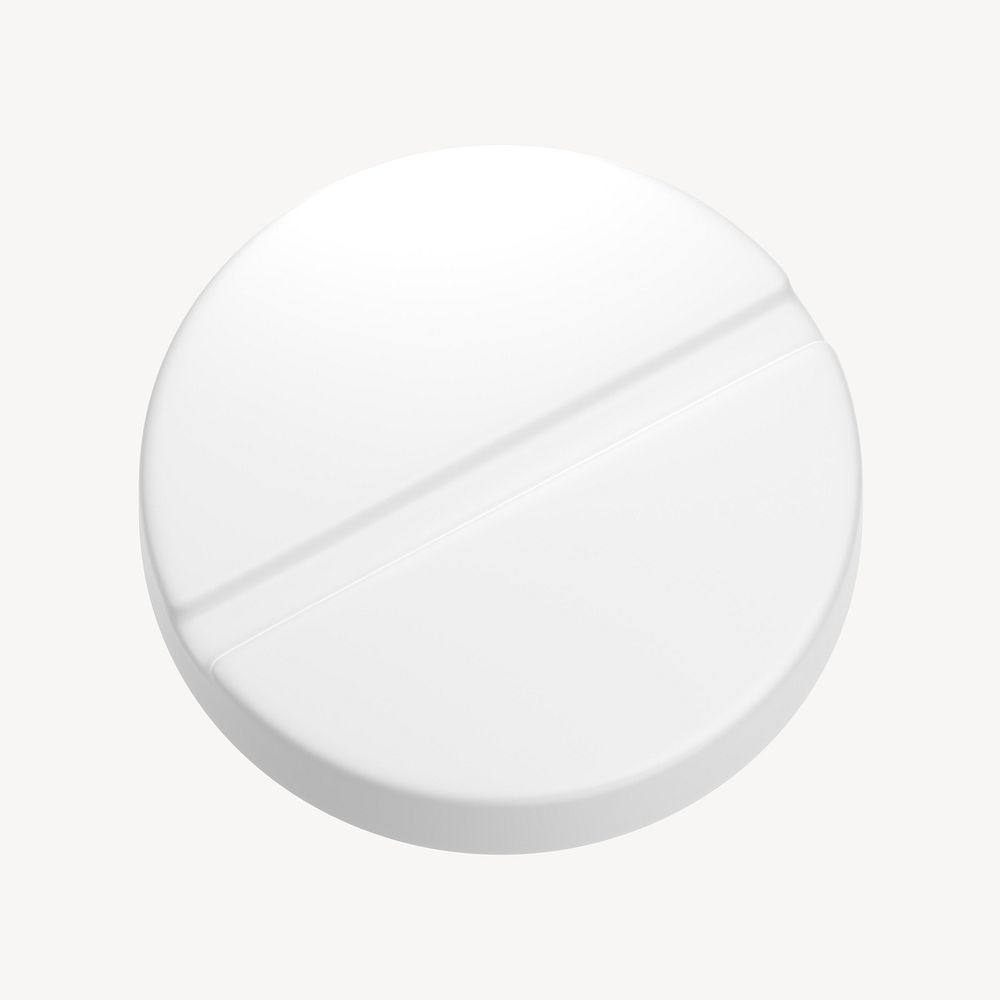 Medicine icon, 3D minimal illustration