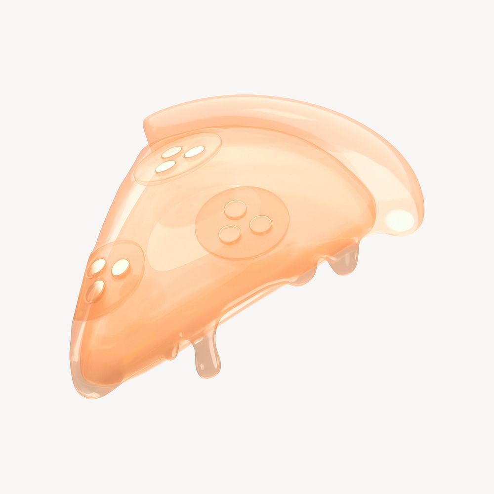 Pizza icon, 3D transparent design psd