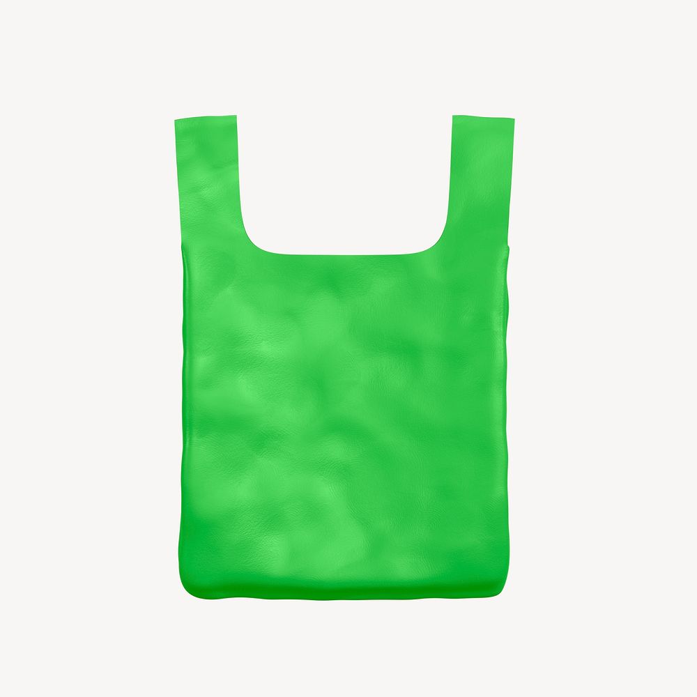 Plastic bag icon, 3D clay texture design psd