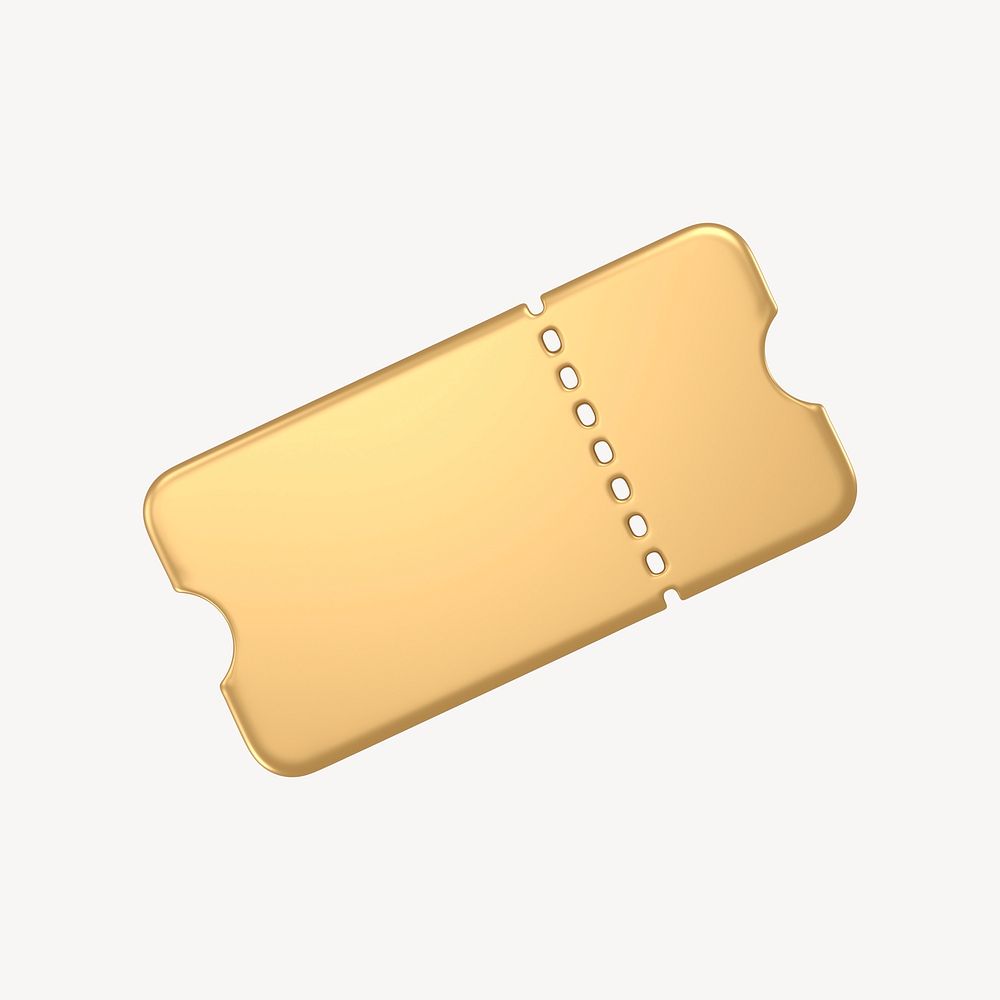 Discount coupon icon, 3D gold design psd