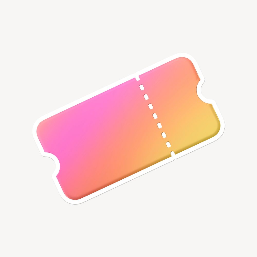 Discount coupon, 3D gradient design with white border