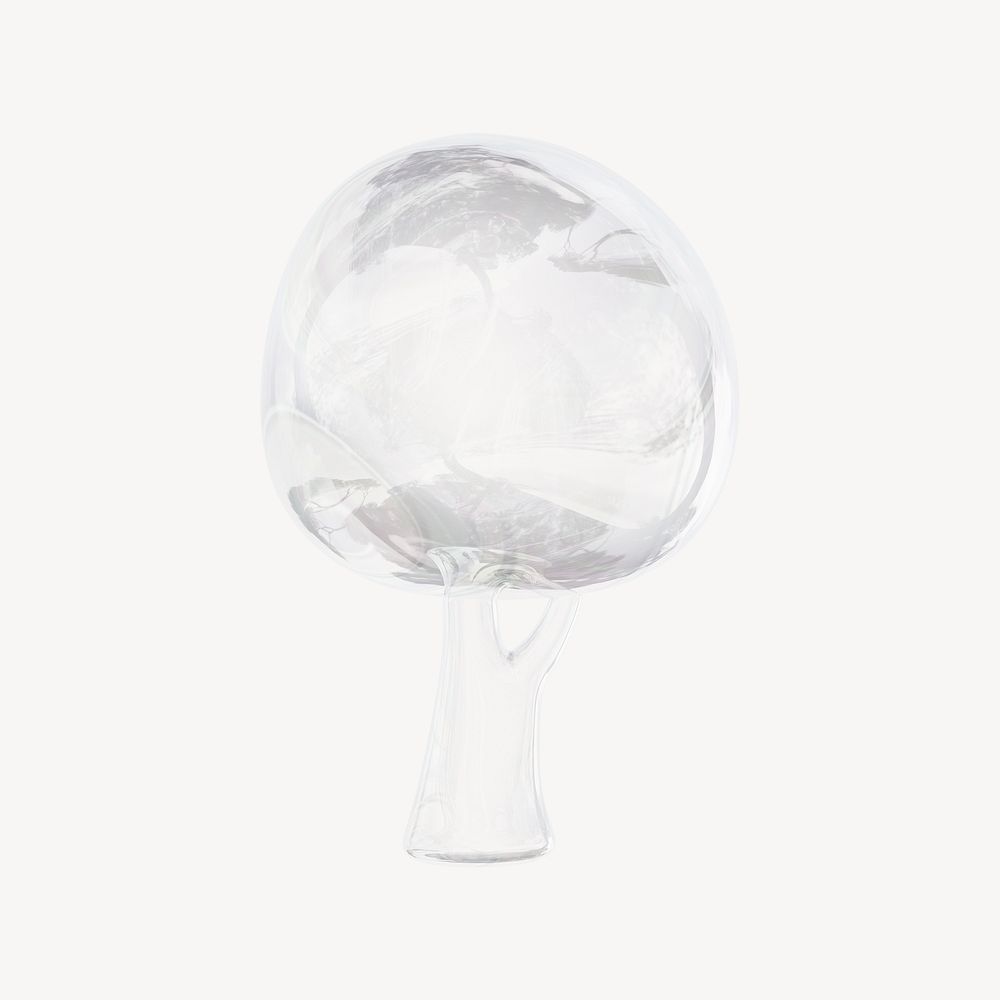 Tree icon, 3D crystal glass