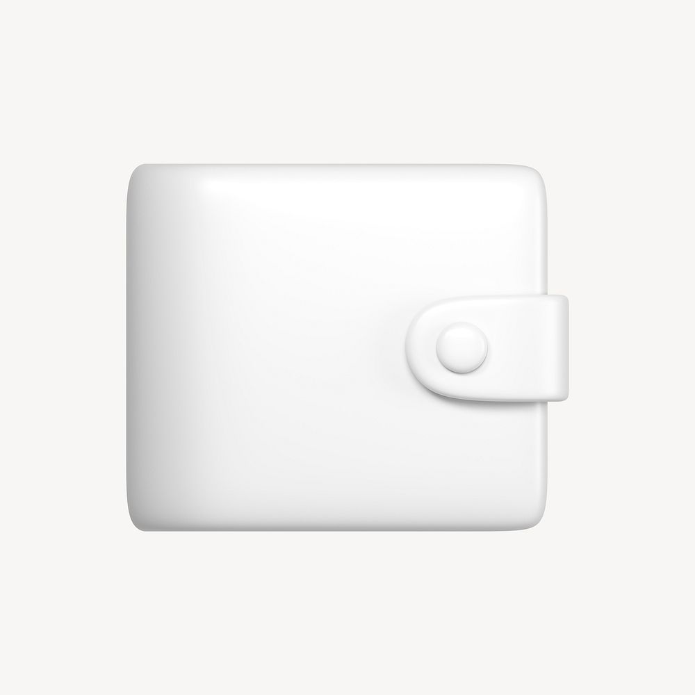 Wallet icon, 3D minimal illustration
