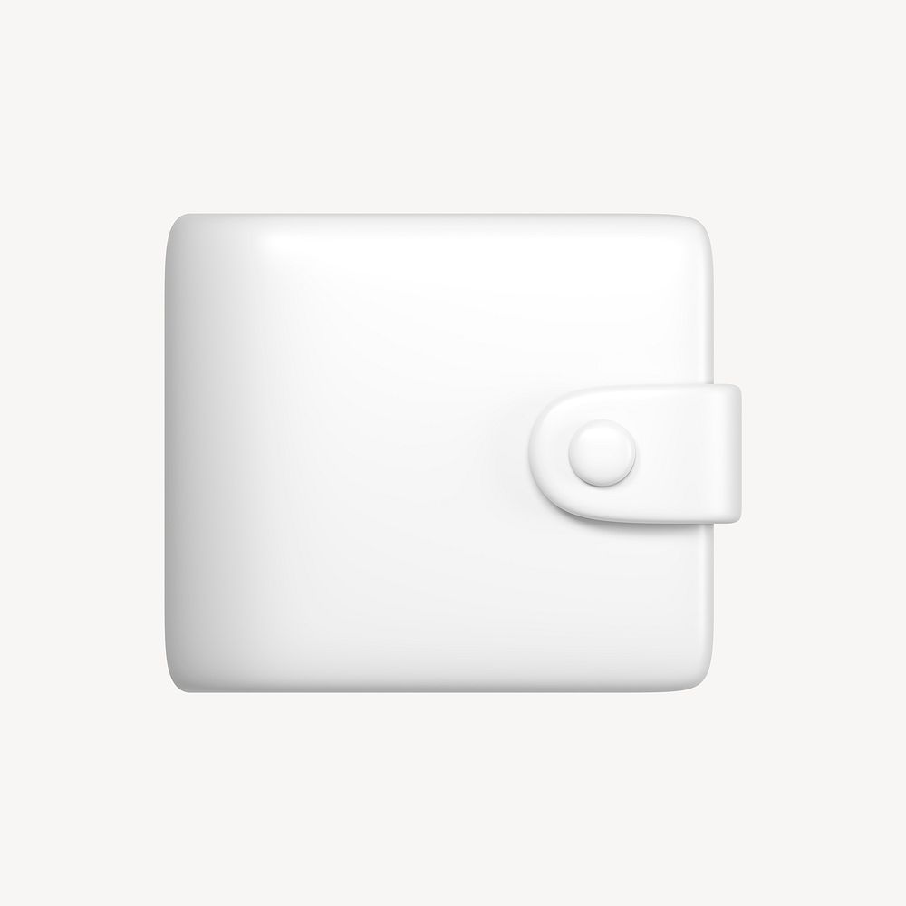 Wallet icon, 3D minimal illustration psd