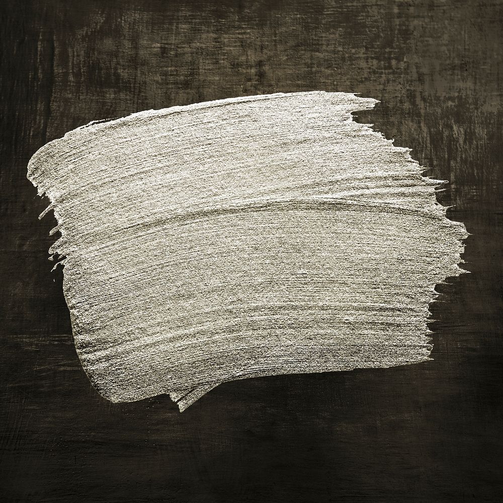 White gold oil paint brush stroke texture on a colored wood background