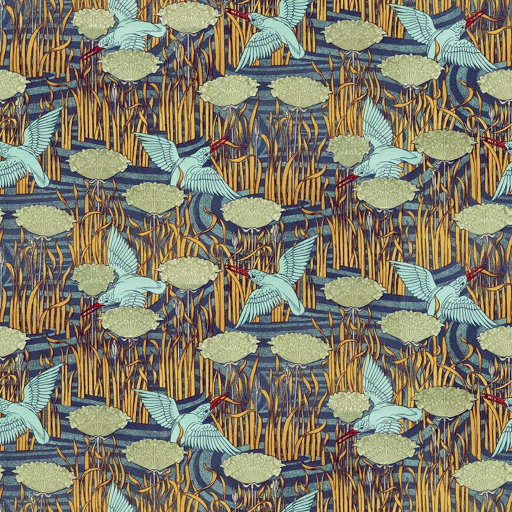 Maurice&rsquo;s bird pattern background, vintage animal, famous artwork remixed by rawpixel