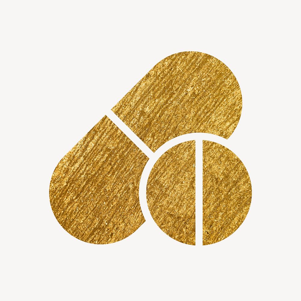 Medicine gold icon, glittery design | Free Icons - rawpixel