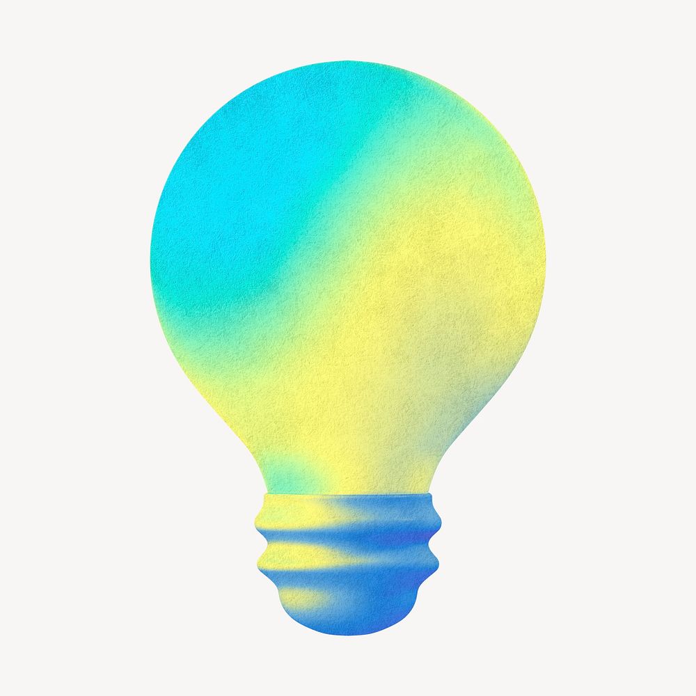 Aesthetic light bulb, creative remix psd