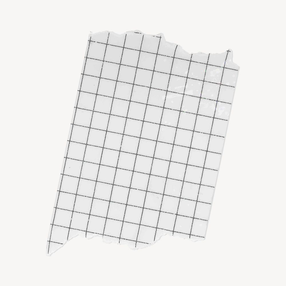 Washi tape collage element, grid design vector