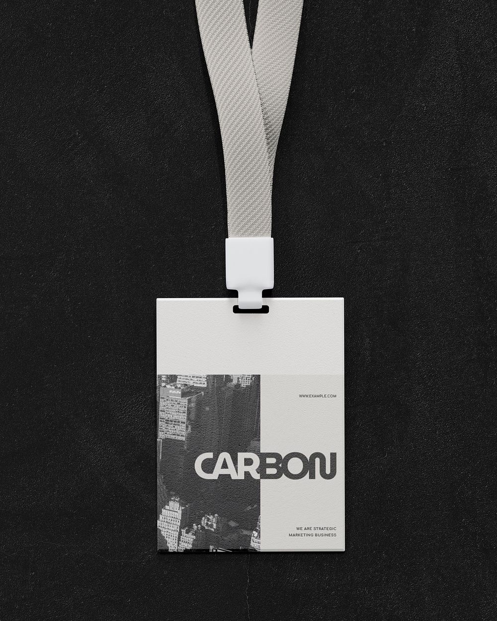 Carbon business badge, lanyard, corporate identity